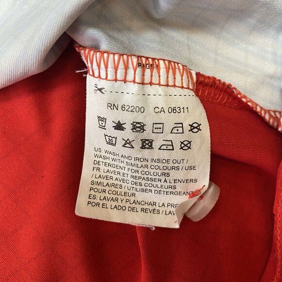 PumaDry Cell Golf Polo Mens Medium Performance PWRCool Red Blue Striped - Picture 7 of 7